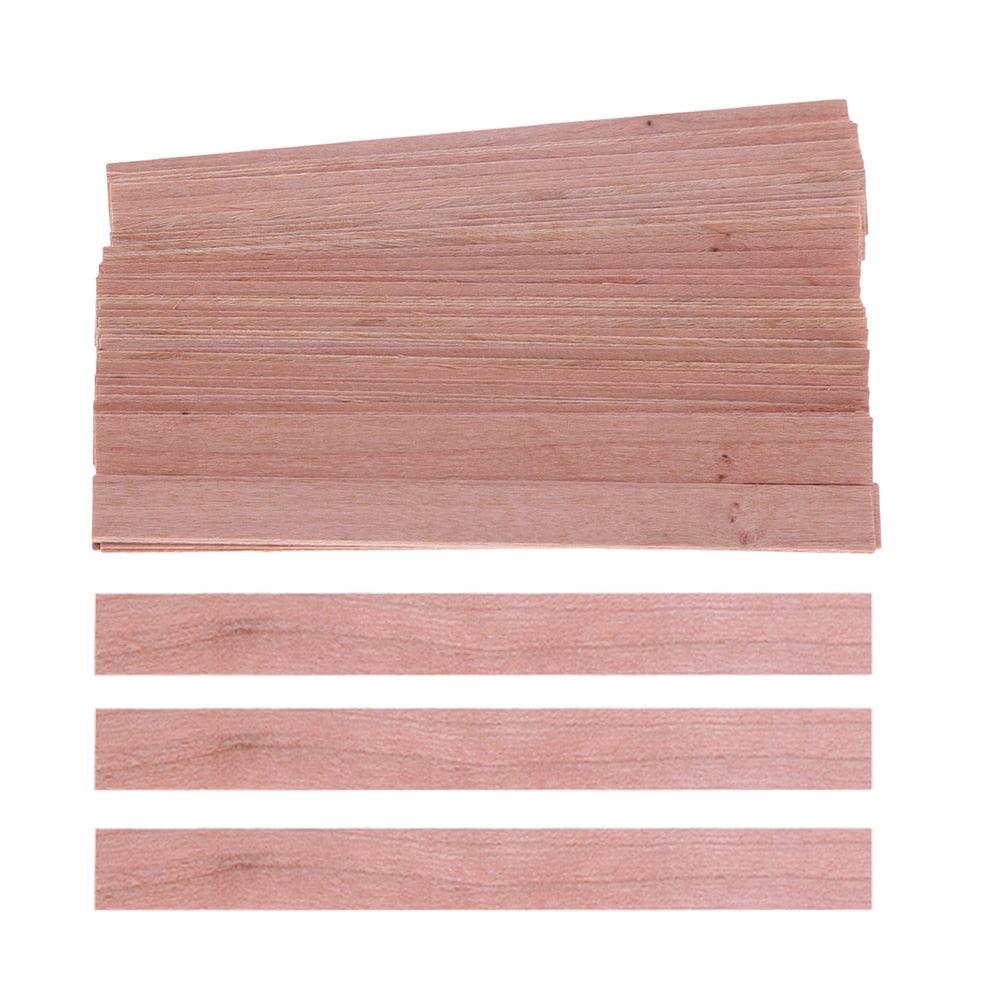 50 mèches en bois pour bougies, mèches en bois sans fumée pour la fabrication de bougies, mèches en bois crépitantes pour bougies DIY, cire de soja ou de palme pour la fabrication de bougies, mèches en bois