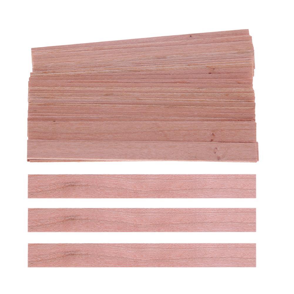 50 mèches en bois pour bougies, mèches en bois sans fumée pour la fabrication de bougies, mèches en bois crépitantes pour bougies DIY, cire de soja ou de palme pour la fabrication de bougies, mèches en bois