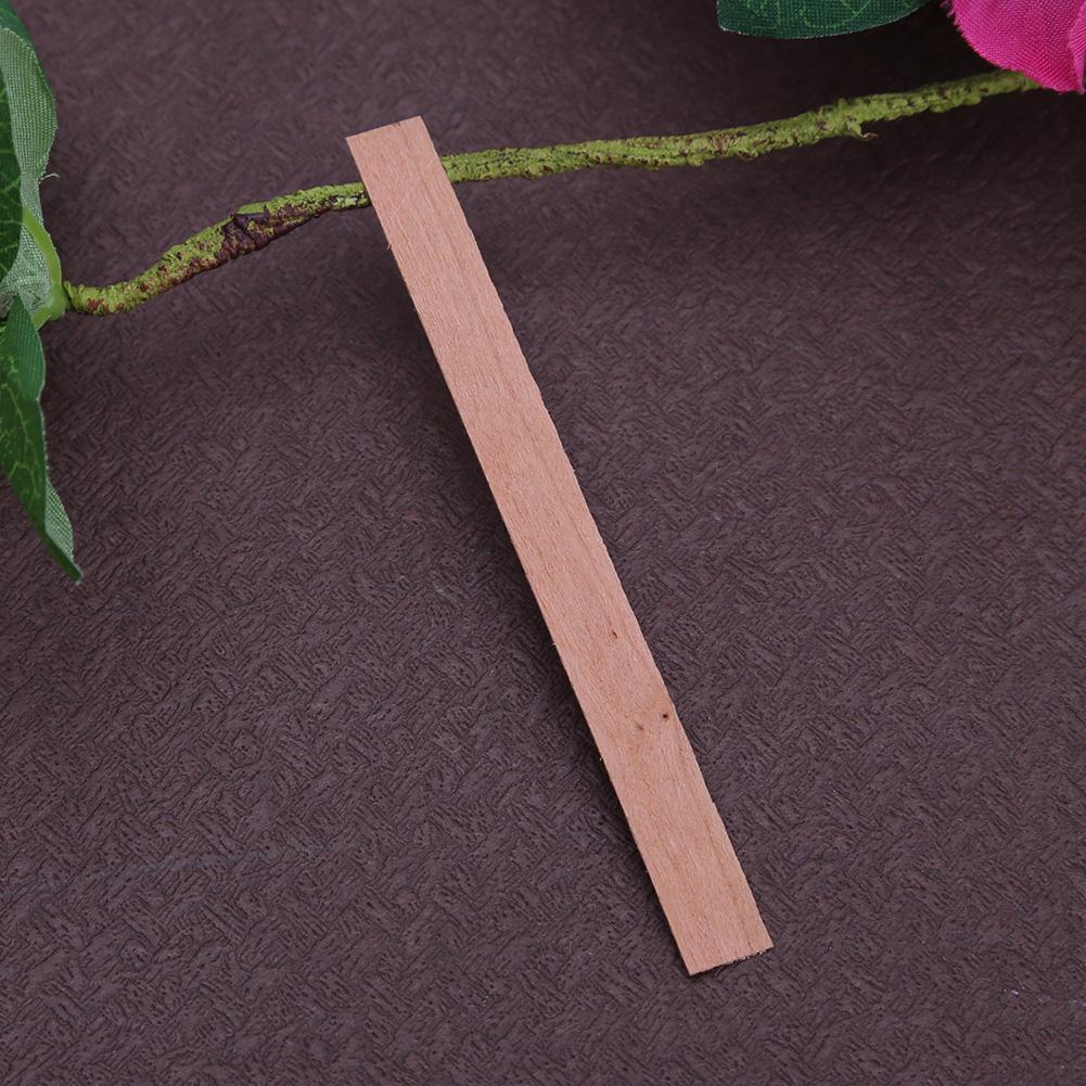 50 mèches en bois pour bougies, mèches en bois sans fumée pour la fabrication de bougies, mèches en bois crépitantes pour bougies DIY, cire de soja ou de palme pour la fabrication de bougies, mèches en bois