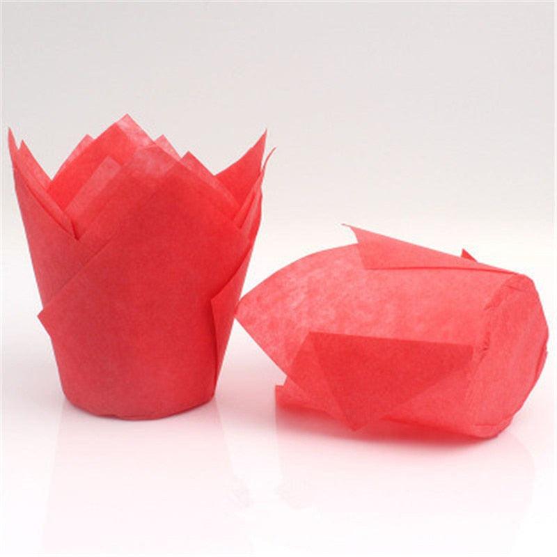 50 caissettes à cupcake style journal pour mariage, fête, moules à muffins, gobelets en papier, résistants à l'huile, enveloppes à gâteau, caissettes de cuisson, moules à muffins, supports à caissettes, couleurs marron, blanc et naturelles vives