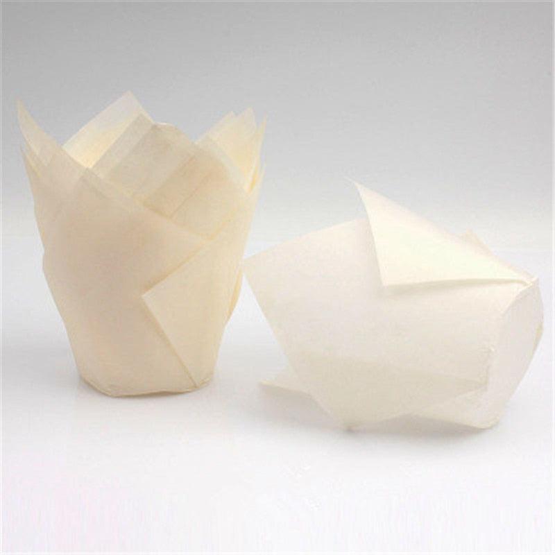 50 caissettes à cupcake style journal pour mariage, fête, moules à muffins, gobelets en papier, résistants à l'huile, enveloppes à gâteau, caissettes de cuisson, moules à muffins, supports à caissettes, couleurs marron, blanc et naturelles vives