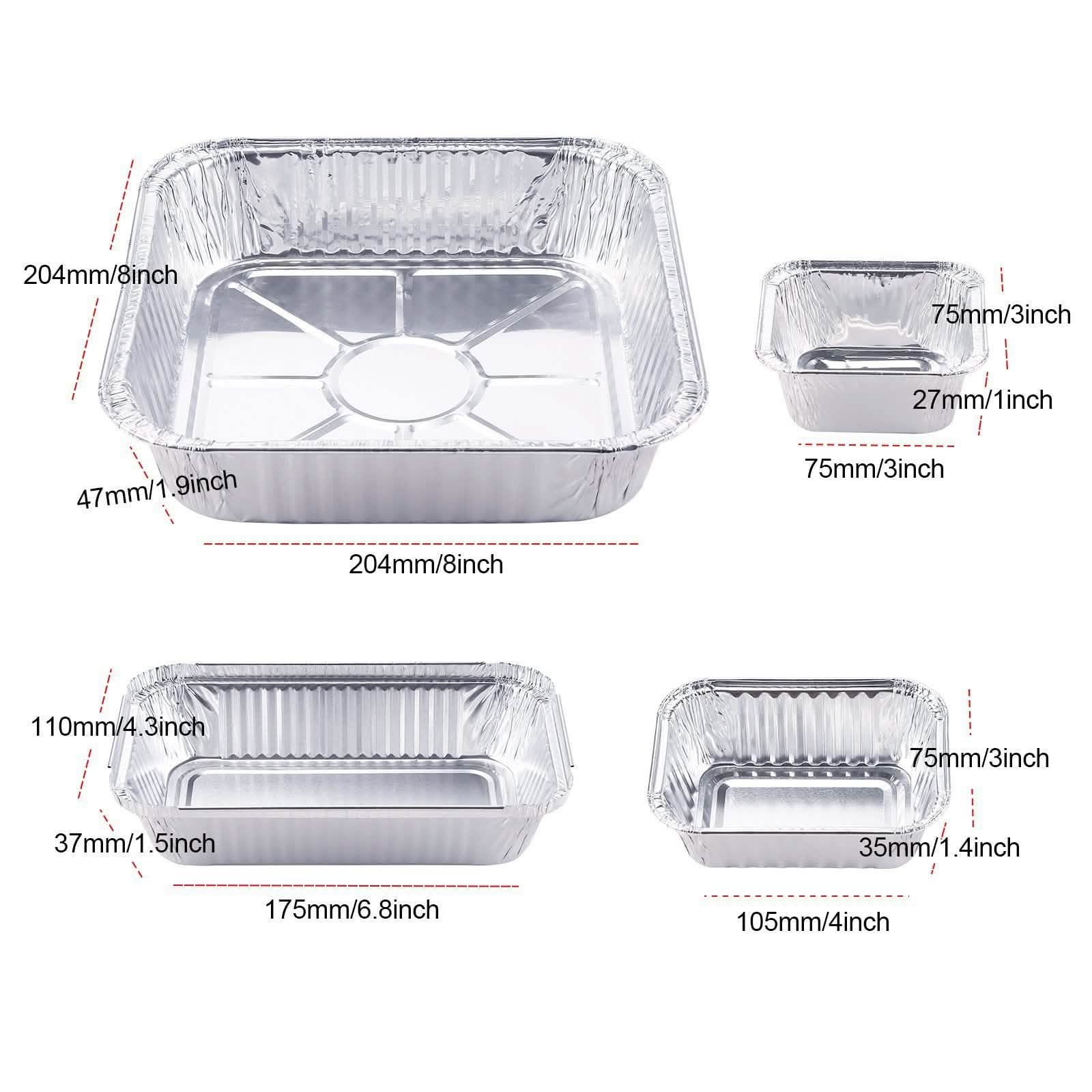 51 paquets : MOULE À PAIN 4 po en aluminium, jetable, qualité supérieure, très résistant.