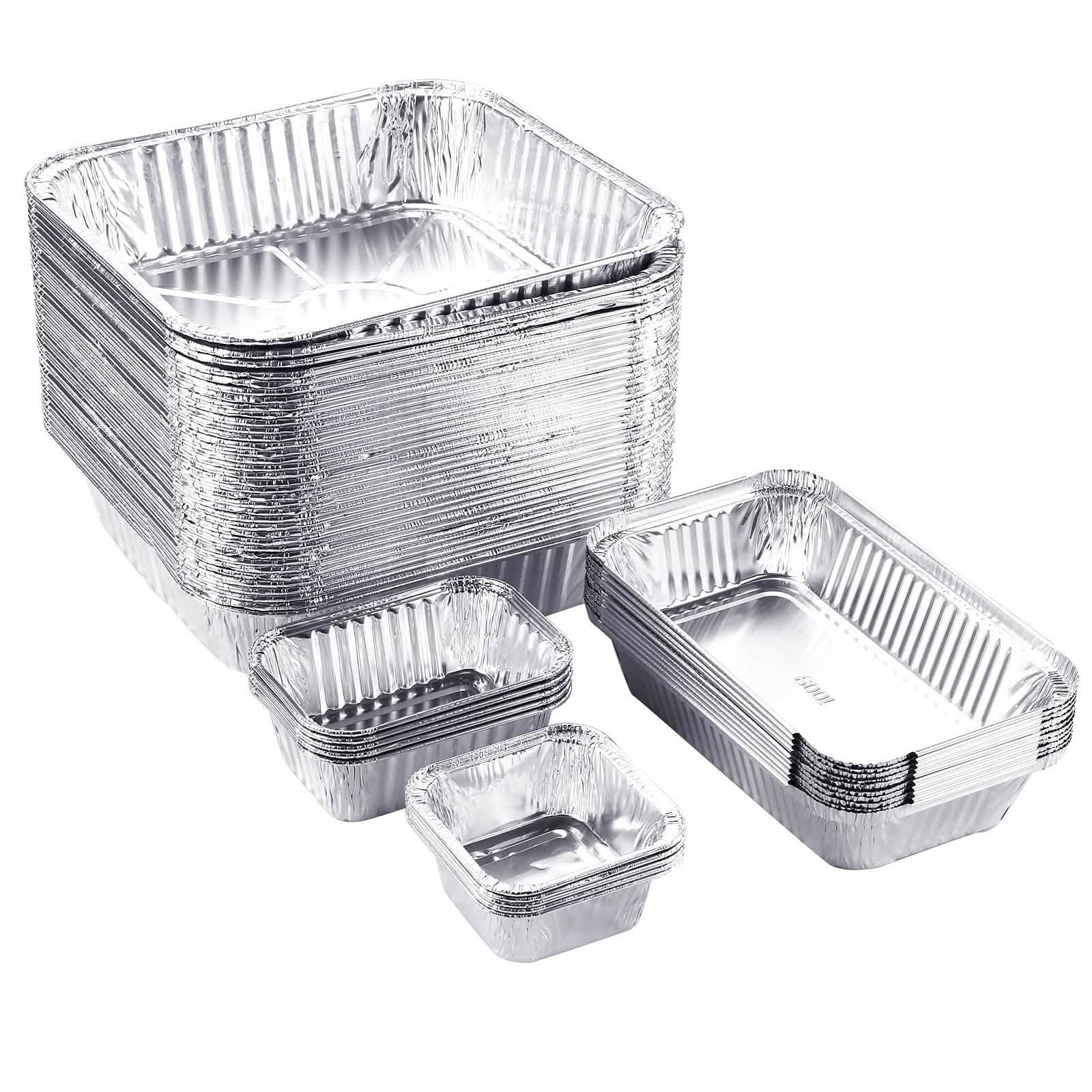 51 paquets : MOULE À PAIN 4 po en aluminium, jetable, qualité supérieure, très résistant.