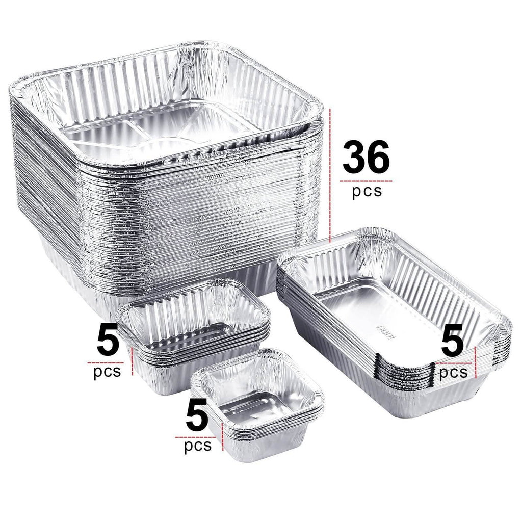 51 paquets : MOULE À PAIN 4 po en aluminium, jetable, qualité supérieure, très résistant.