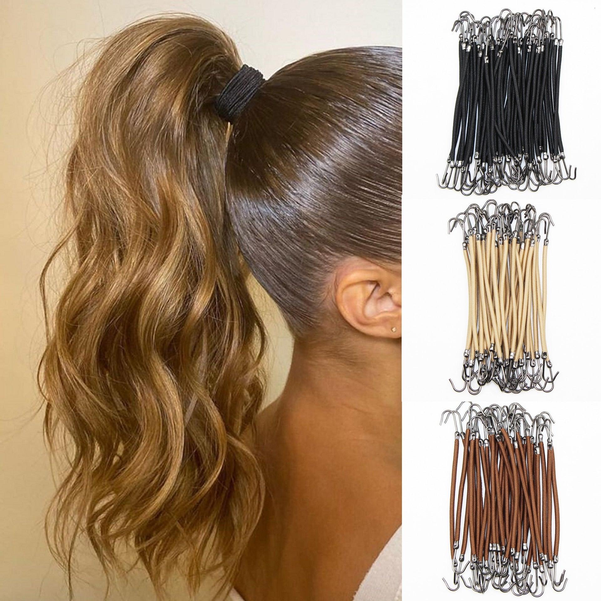 5/10pcs Attaches à Cheveux Élastiques en Caoutchouc pour Queue de Cheval Crochets de Cheveux pour Femmes Élastiques à Crochets Accessoires de Coiffure Outils de Coiffure Attaches Chouchous Magnifiques Accessoires Capillaires pour Femmes
