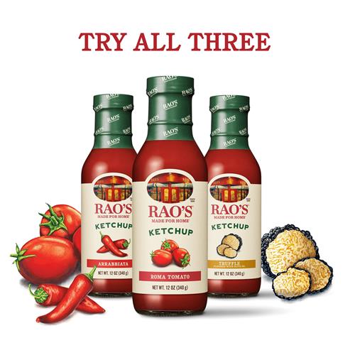 Ketchup aux tomates saveur truffe Made For Home de Rao’S, bouteille de 340 g