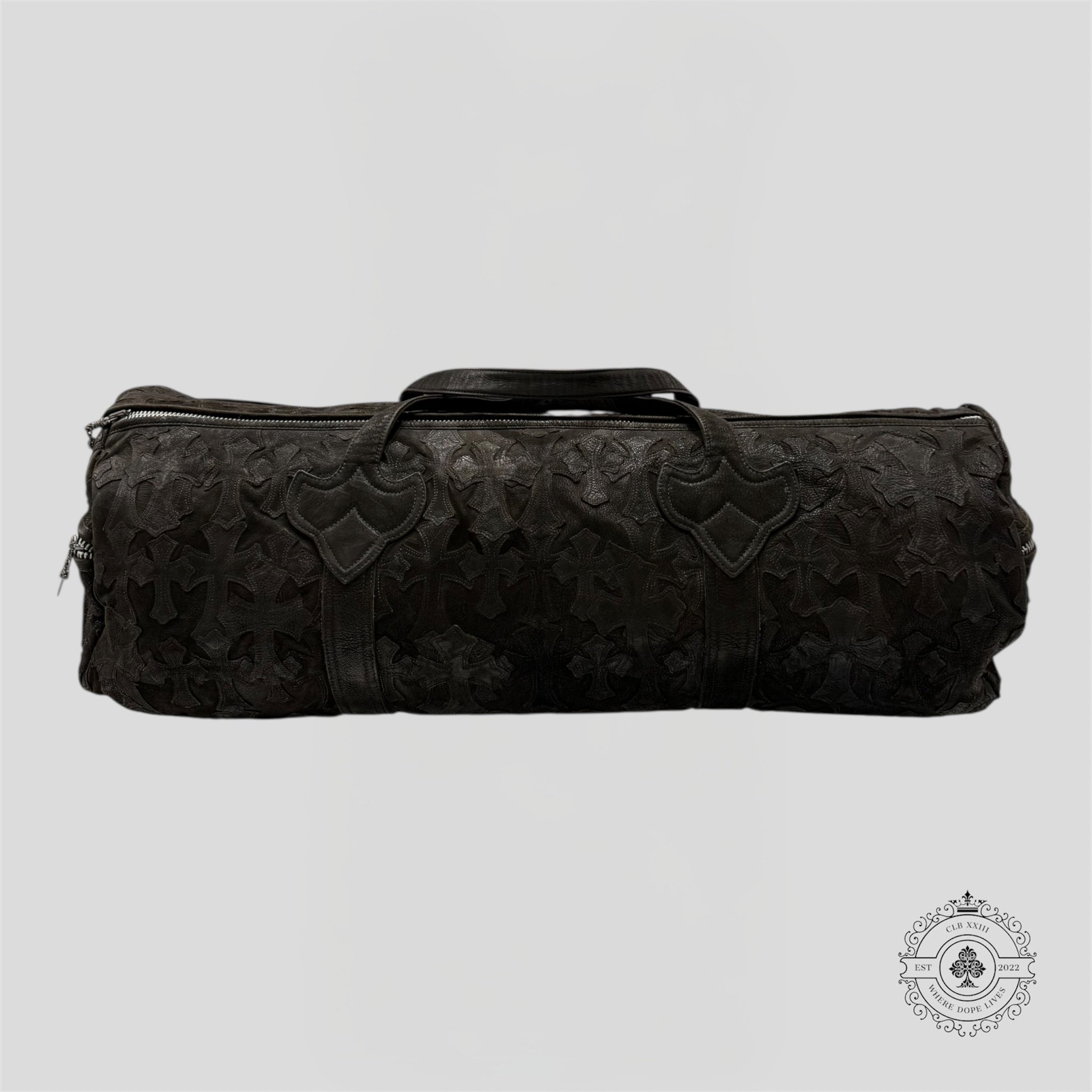 Sac polochon XXL Chrome Hearts à patchs croix