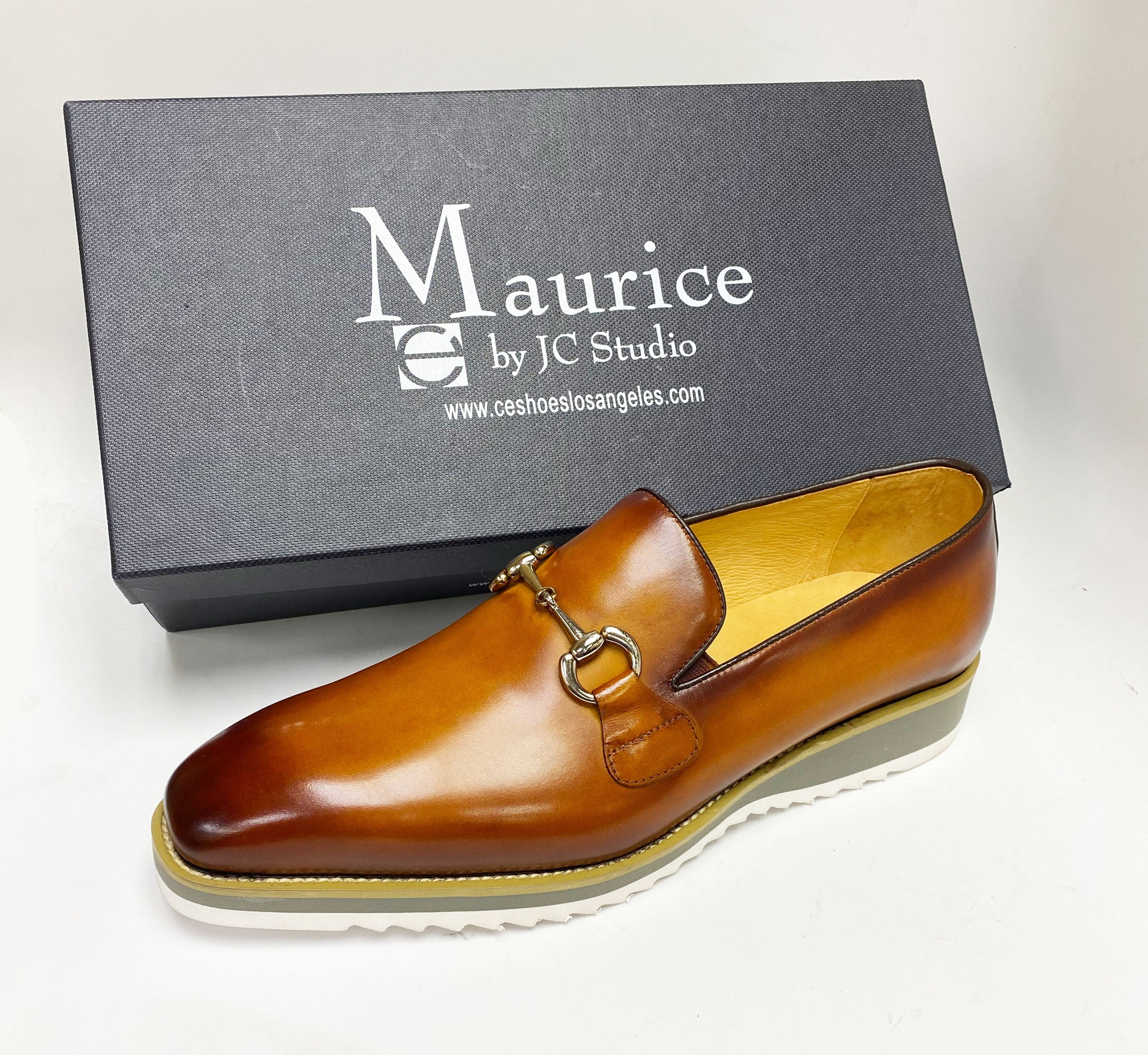 Maurice Horsebit Calfskin Loafer - Cognac