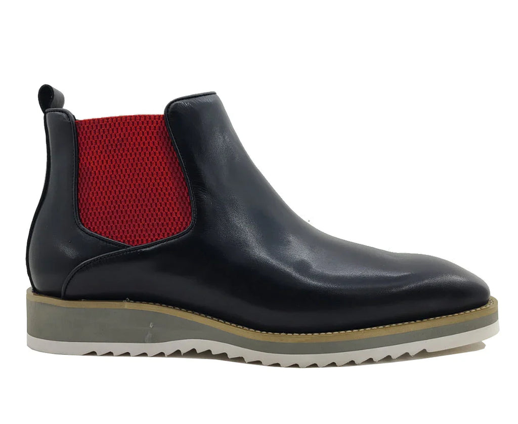 Maurice Boot Calfskin Shoes - Black/Red