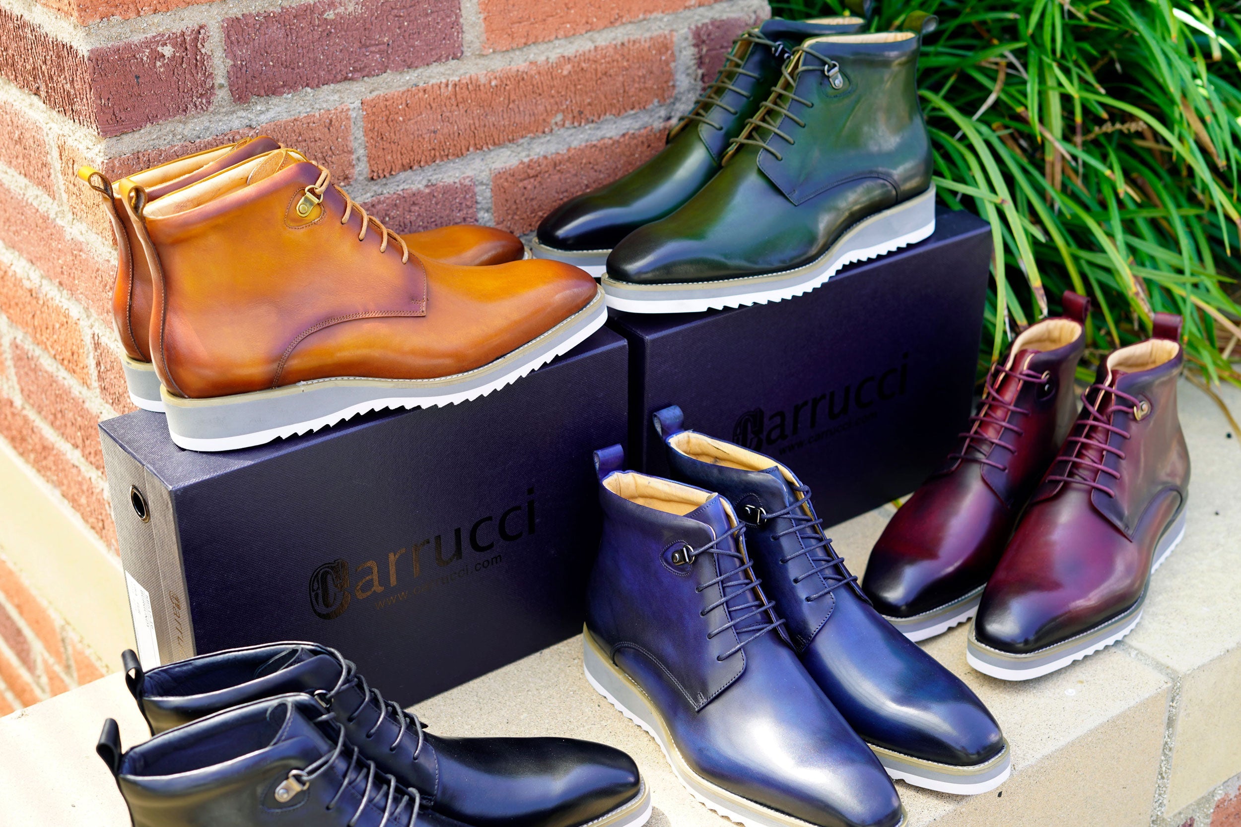 Maurice Burnished Calfskin Boot - Hunter Green