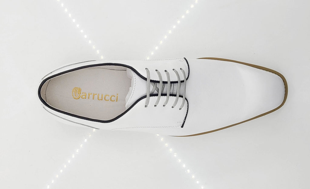 Carrucci Derby Calfskin - White