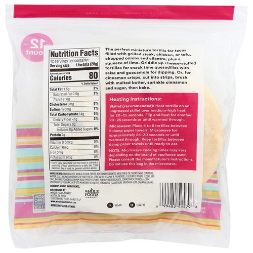 Tortillas de blé style Street Food, 336 g, de Whole Foods Market
