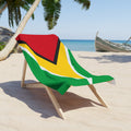 Serviette de Plage Drapeau du Guyana | Qualité & Durable - 2 Tailles | Fierté Guyanaise | Cadeau pour les Guyanais