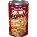 Soupe crémeuse Alfredo au poulet cajun Campbells Chunky avec saucisse Andouille, boîte de 533 g