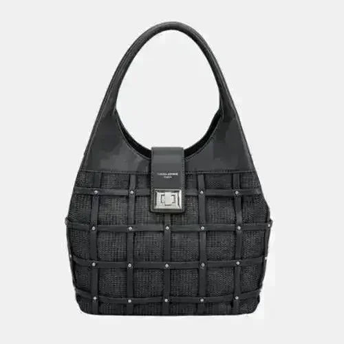 Sac fourre-tout David Jones Rivet – Sac cabas moyen en similicuir PU tendance | Femstylo