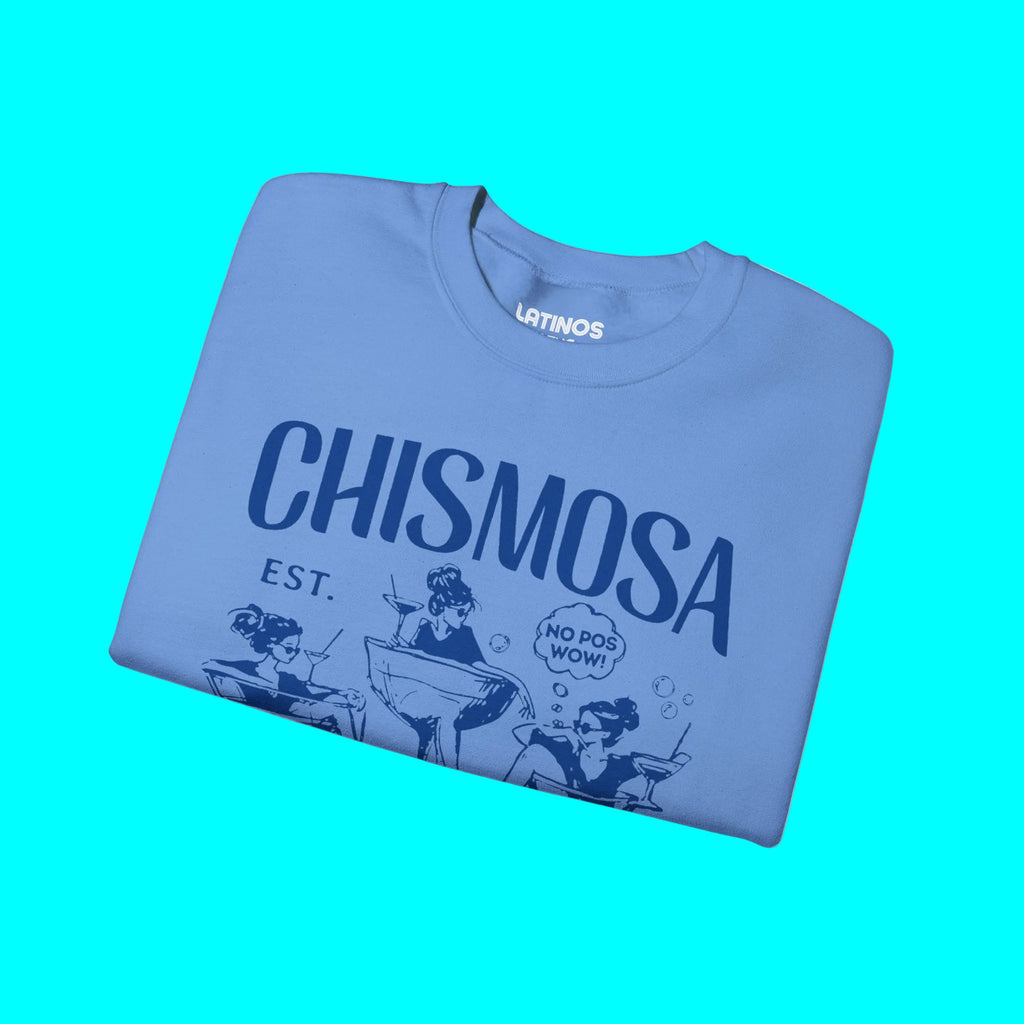 Chismosa Social Club Crewneck Sweatshirt | No Pos Wow! By Invitation Only! Funny Latino Fleece-Lined Crewneck | 3 Colors Available