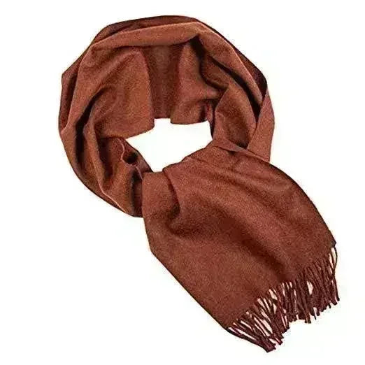 Grande écharpe en 100 % baby alpaga naturel, couleur marron chocolat