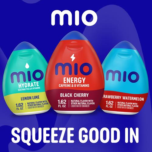 Mio Energy Cerise Noire Arômes Naturels Boisson Concentrée, Bouteille de 48 ml