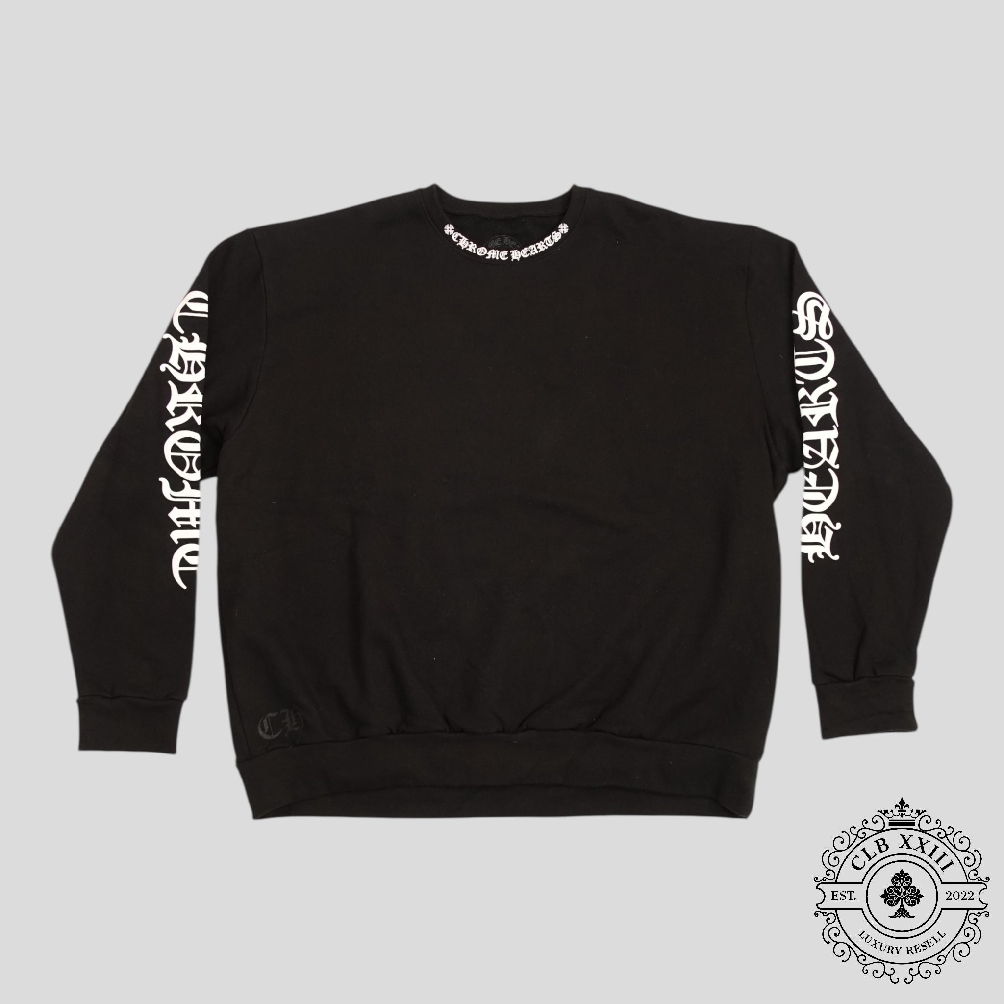 SWEAT-SHIRT RAS DU COU CHROME HEARTS AVEC LOGO SUR LA NUQUE - NOIR