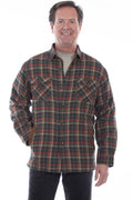 Scully Trail Haven - Chemise-Veste en Flanelle Western pour Hommes