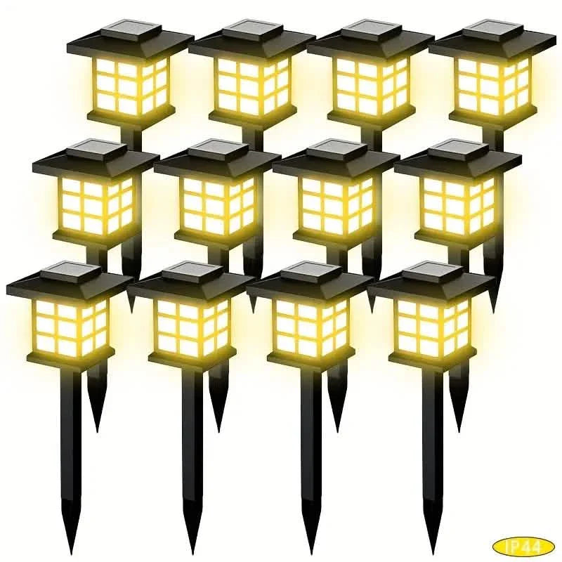 Lot de 6 : Lampes Solaires d'Extérieur pour Chemin LED Lumière Chaude, 600mA, Étanche