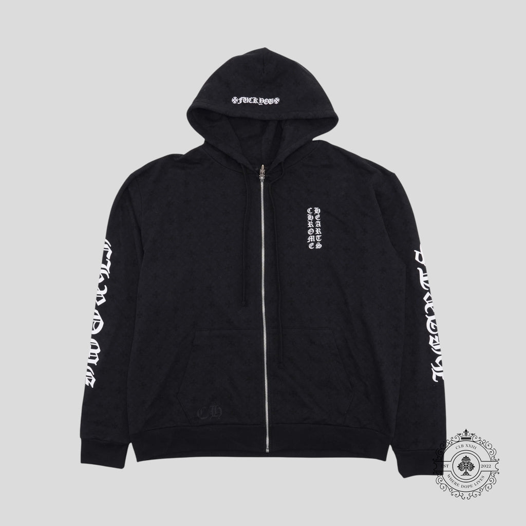 Sweat à capuche zippé Chrome Hearts Plus Monogram