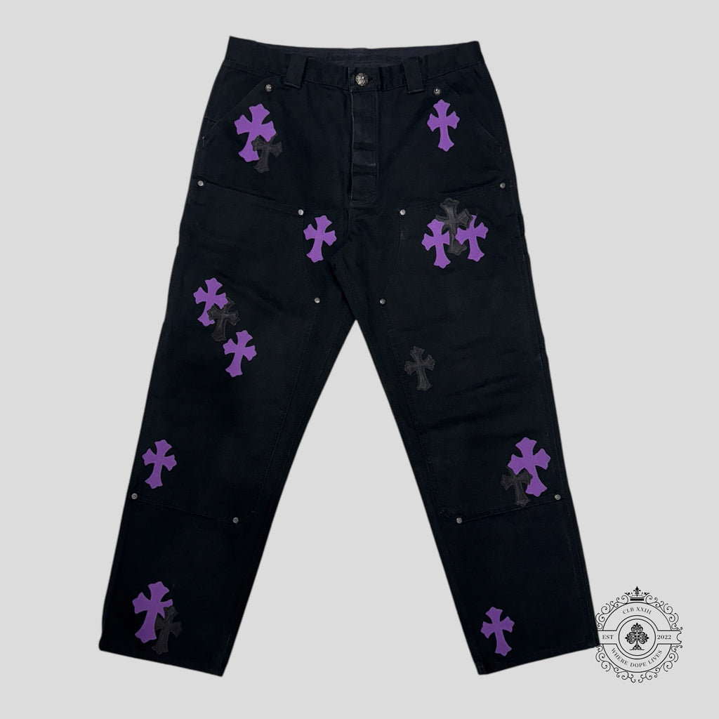 Pantalon de charpentier Chrome Hearts Double Knee Cross Patch