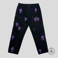 Pantalon de charpentier Chrome Hearts Double Knee Cross Patch