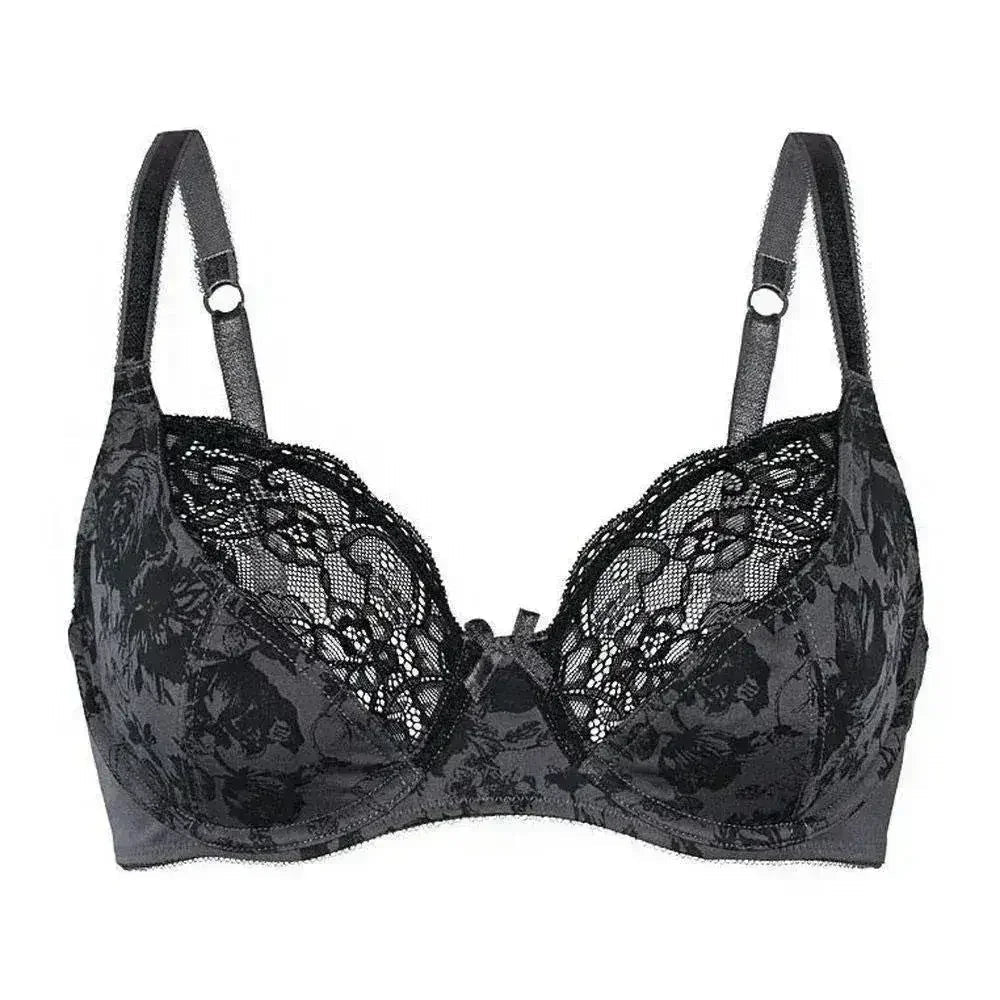 Soutien-gorge demi-bonnet Sassa Charming Floral en dentelle semi-transparente