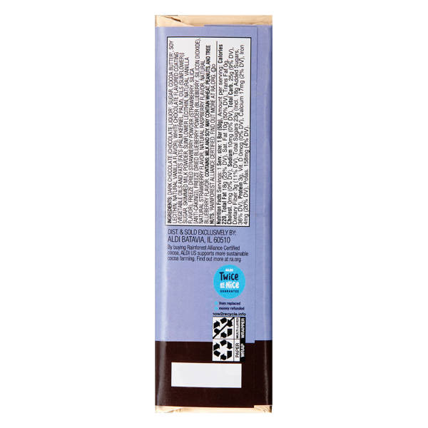 Tablette de chocolat noir Choceur aux baies mélangées, 1,75 oz
