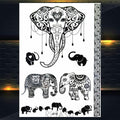 53 feuilles de tatouages temporaires en dentelle noire, autocollant papillon fleur faux tatouage, autocollant sexy henné noir tatouages temporaires pour femmes