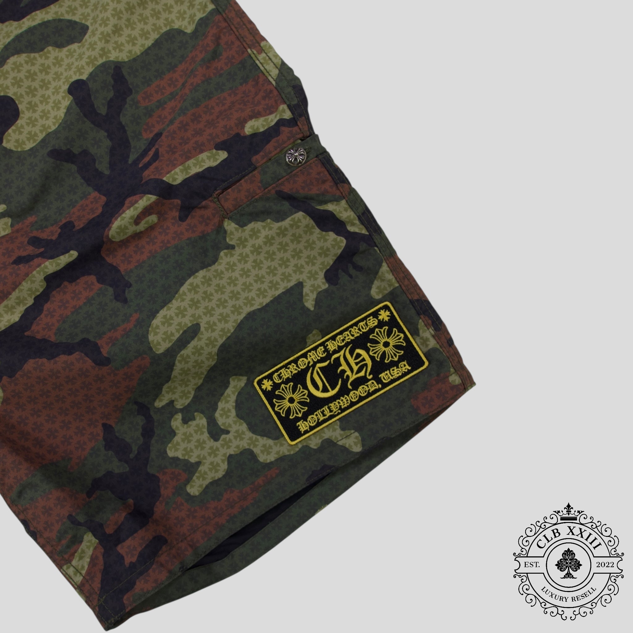 Short de bain Chrome Hearts motif camouflage
