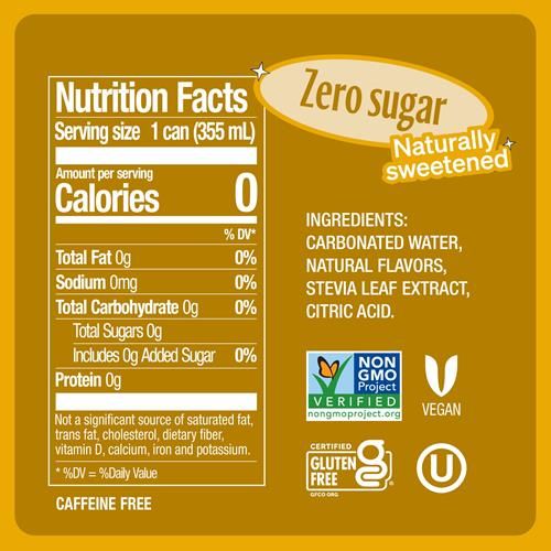 Zevia Soda Zéro Calorie, Crème Soda, Canettes de 355 ml (Paquet de 6)