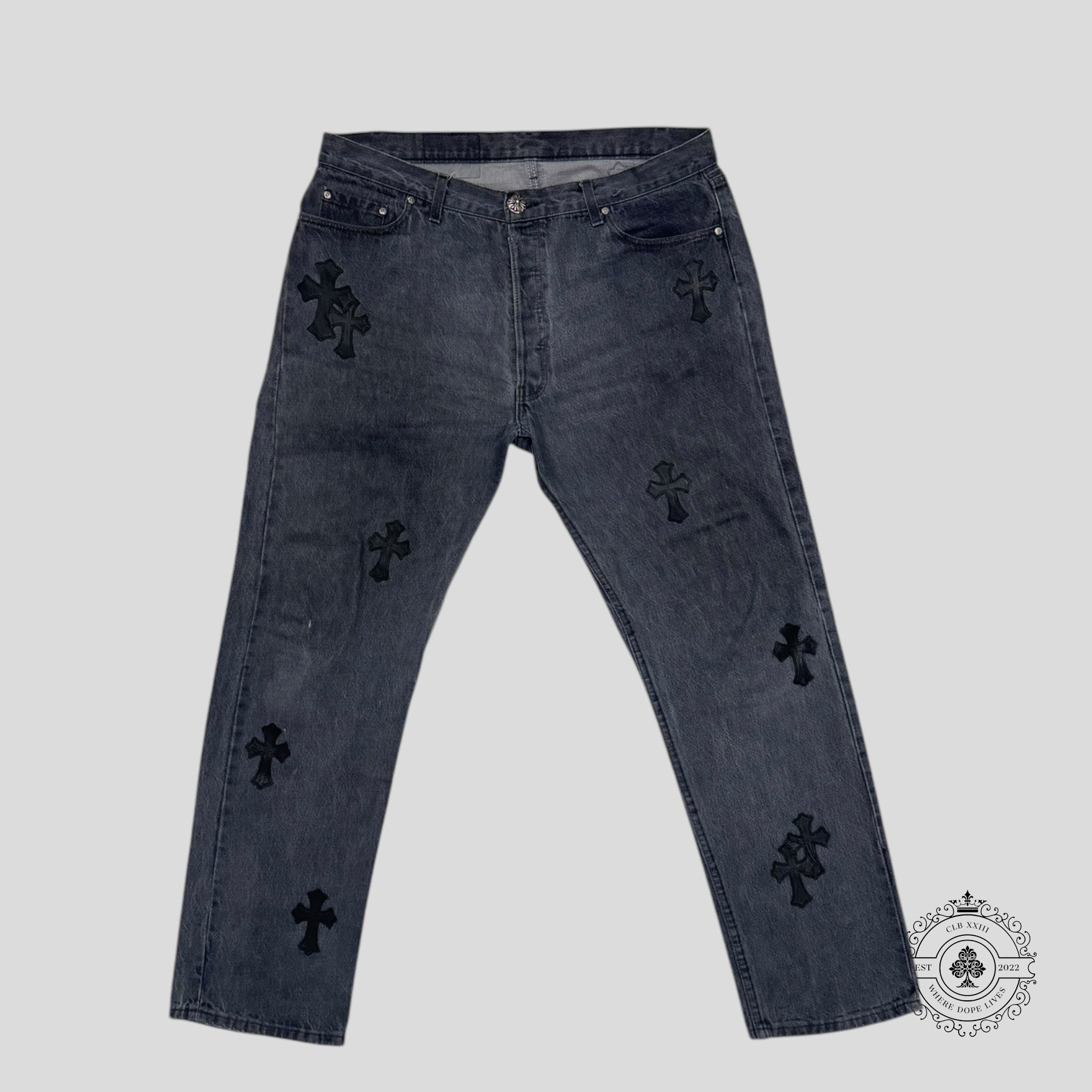Jeans Chrome Hearts Levi Cross Patch noirs