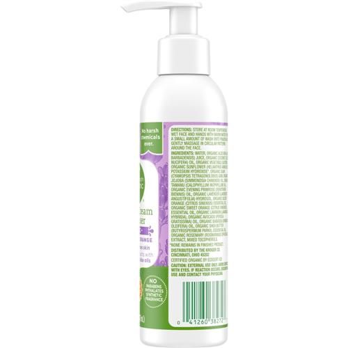 Nettoyant visage crème bio Simple Truth + parfum lavande orange 177 ml