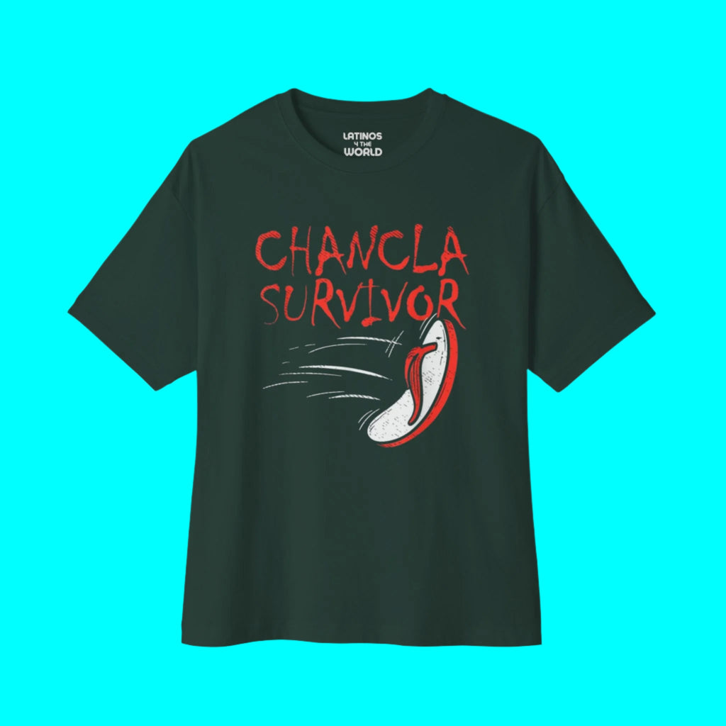 Chancla Survivor T-shirt | Chancleta Joke Design Latino Pride Funny Viral Tees