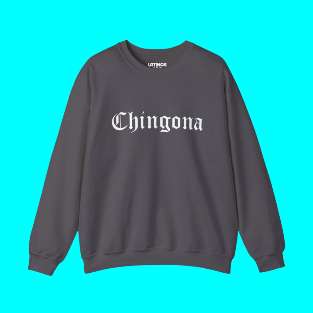 Sweat-shirt ras du cou Chingona | Polaire virale Latino | 3 Couleurs