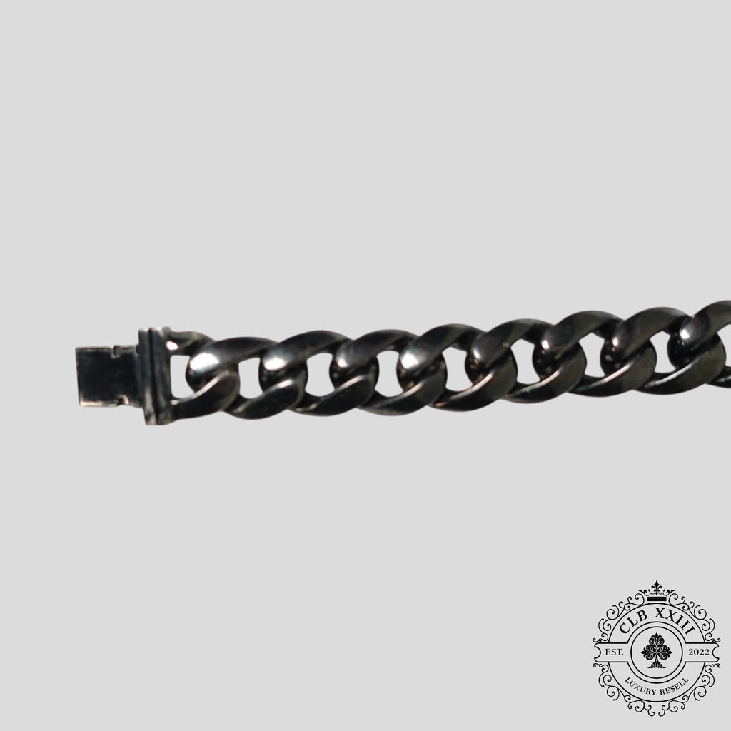 Bracelet cubain Chrome Hearts en argent oxydé