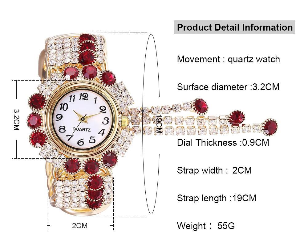 Nouvelle montre bracelet de luxe avec strass pour femmes et jeunes filles
