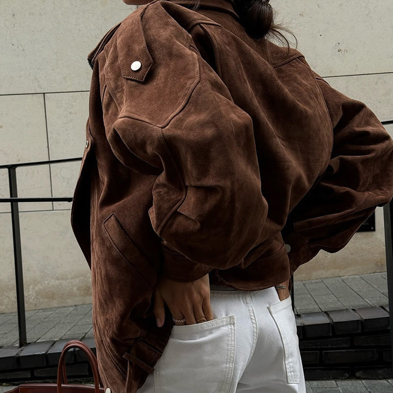 Veste décontractée zippée pour femme