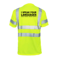T-shirt de sécurité réfléchissant - Quatre langues