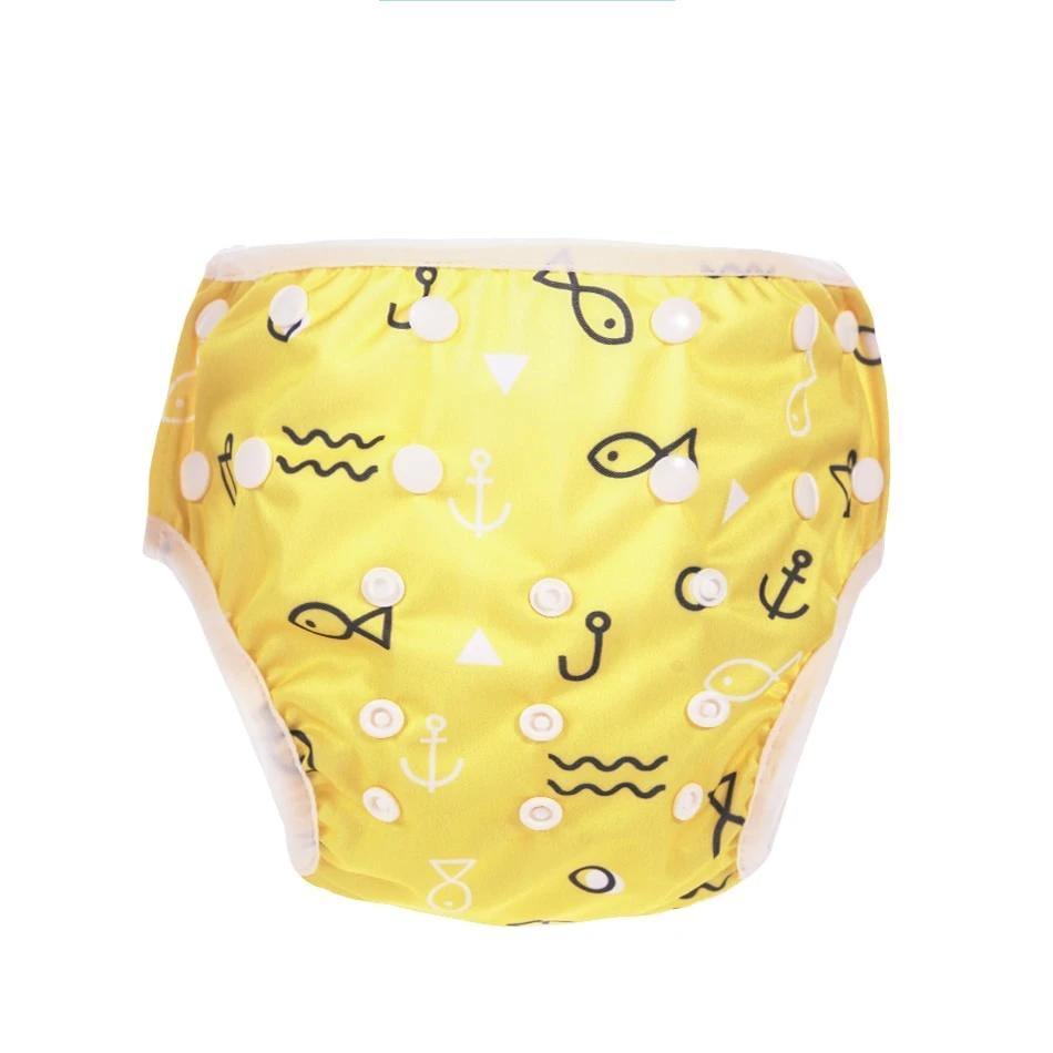 Couches de bain réutilisables pour bébé, maillot de bain de dessin animé pour enfants, culotte de bain d'été ajustable pour bébés