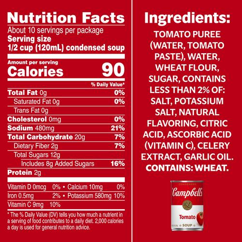 Soupe condensée de tomates Campbell's, boîte de 305 g (paquet de 4)