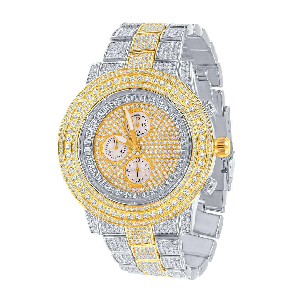 MONTRE MÉTALLIQUE HIP HOP ÉLÉGANTE | 5627642