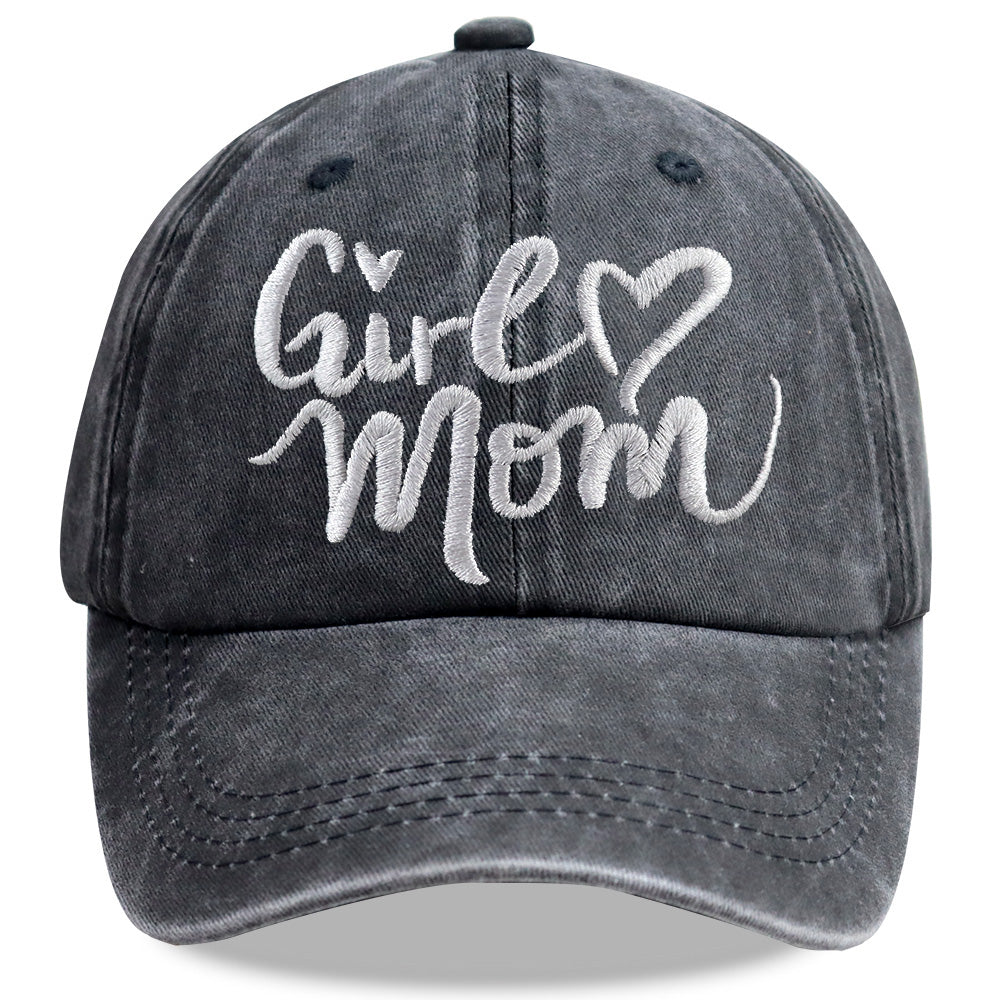 Casquette de baseball en coton lavé réglable Maman d'une fille