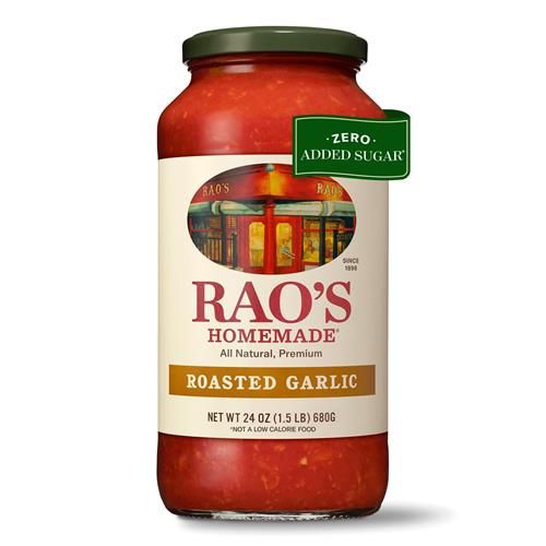 Sauce tomate maison Raos, ail rôti, 680 g, sauce pâtes polyvalente, faible en glucides, compatible céto, entièrement naturelle, qualité supérieure, fabriquée avec des tomates italiennes douces et de l'ail caramélisé – Pa