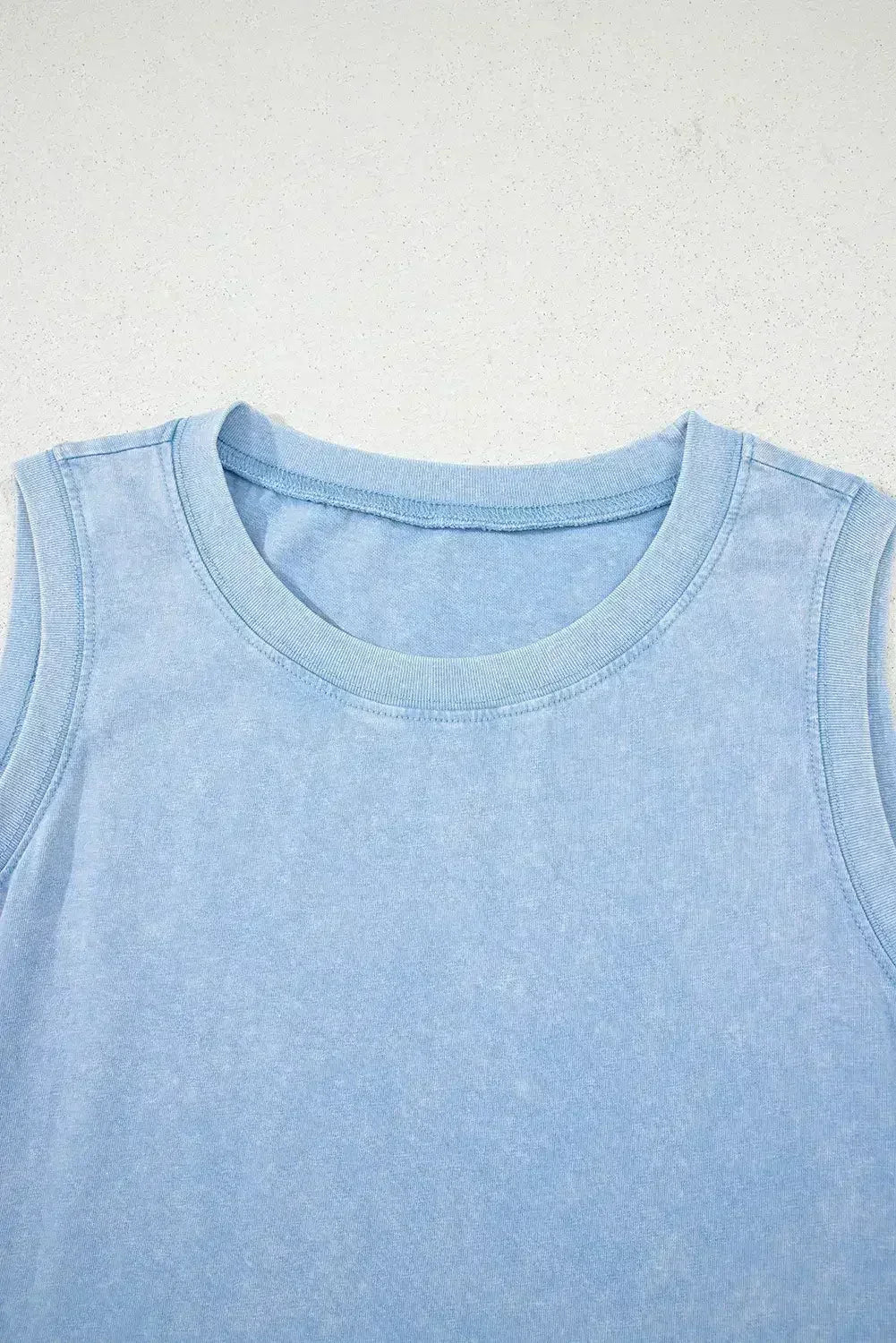 Mini-robe débardeur Beau Blue Mineral Wash à poches