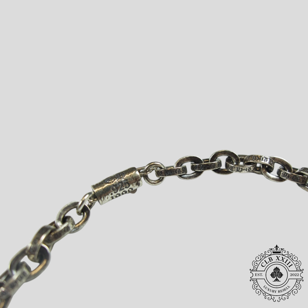 Bracelet Chaîne Papier Chrome Hearts en Argent