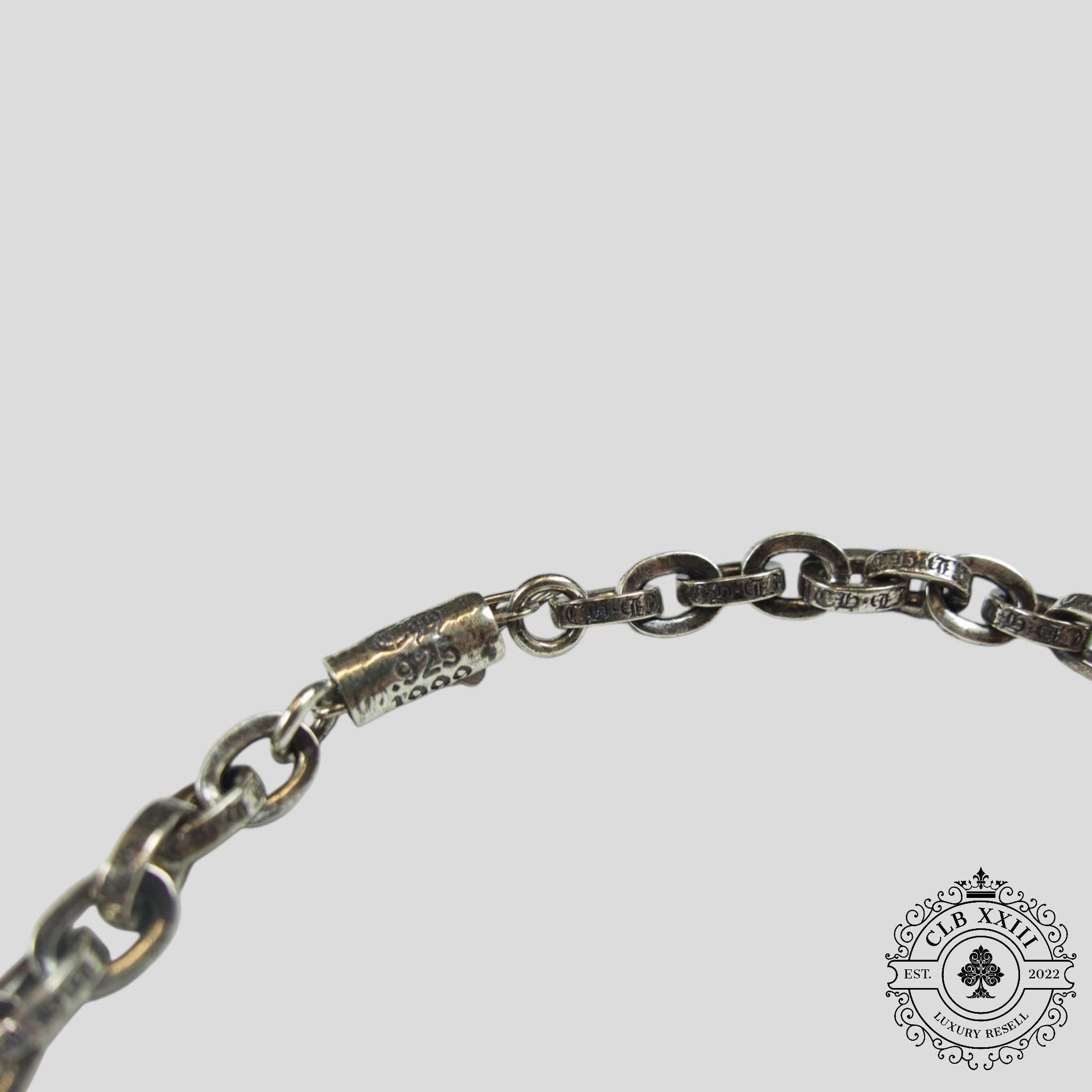 Bracelet Chaîne Papier Chrome Hearts en Argent