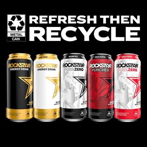 Boisson Énergisante Rockstar Original, canettes de 355 ml (paquet de 6)